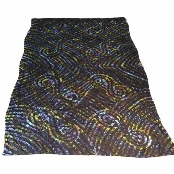 Manori 100% Silk abstract print blanket scarf wrap headscarf - Picture 4 of 7